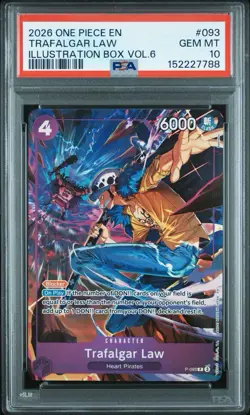 TRAFALGAR LAW 093 ILLUSTRATION BOX VOL.6 ONE PIECE PROMOS ONE PIECE PSA 10 - Image 1