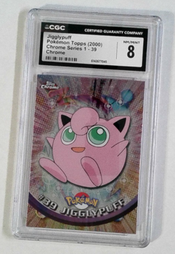 JIGGLYPUFF 2000 TOPPS CHROME POKEMON CGC 8 SERIES 1 - Image 1