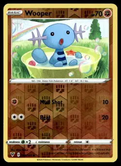 Wooper SWSH04: Vivid Voltage Reverse Holo 083/185 Pokemon TCG - Image 1