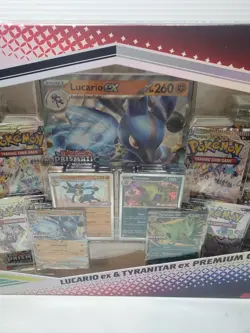 Pokemon TCG Lucario Ex & Tyranitar Ex Prismatic Evolutions Premium Collection🔥 - Image 5