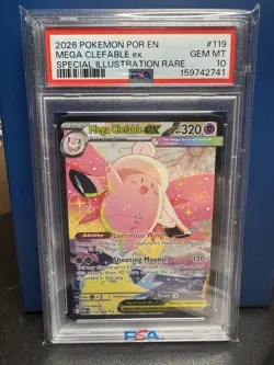2026 Pokemon Perfect Order Mega Clefable Ex Special Illustration Rare PSA 10 - Image 1