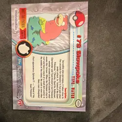 Topps Slowpoke #79 Pokemon Topps TV Animation Edition Regular holo Water EN - Image 2