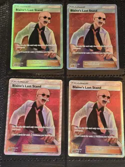 Blaine’s Last Stand 69/70 Dragon Majesty Full Art Trainer Holo NM Pokemon QTY: 2 - Image 2