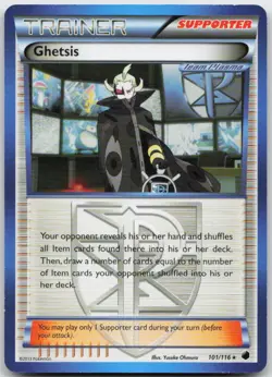 Ghetsis 101/116 Non-Holo Deck Exclusive Rare Plasma Freeze Pokemon TCG LP - Image 1