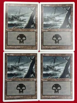 MTG 4X Swamp X4 Portal Three Kingdoms (#174 P3K) Magic - LP - Image 1