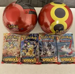 Pokemon TCG - 2 Poke Ball Tins - 5 Packs Surging Sparks - Image 1