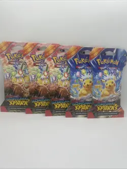 Pokemon Surging Sparks Sleeved Booster Packs - Factory Sealed Lot Of 5 Packs (b) - Image 1