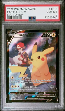 🔥 Pokemon TCG 🔥 Pikachu V TG16 🔥 SWSH Lost Origin Full Art - PSA 10 GEM MT 🔥 - Image 3