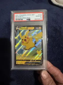 PSA 10 Pikachu V SWSH143 Celebrations Promo Pokemon Cards TCG Graded Gem Mint - Image 1