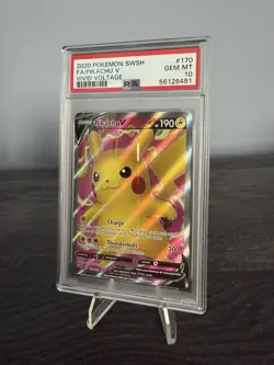 Pikachu V 170/185 | PSA 10 | Vivid Voltage 2020 | Pokemon TCG - Image 1