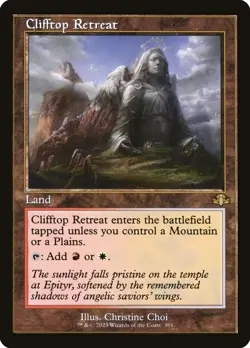 Clifftop Retreat Foil - Dominaria Remastered MTG-NM - Image 1