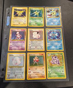 Pokemon TCG Wizards 1999 Holo 9-Card Lot Base/Jungle Zapdos Mewtwo - Image 1