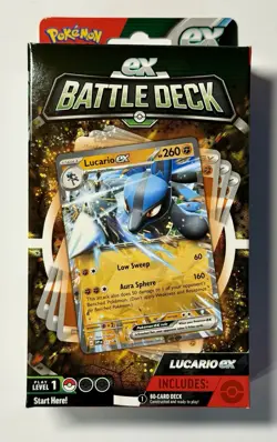 Pokemon TCG: Lucario ex - 2024 Ex Battle Deck - New! - Image 1