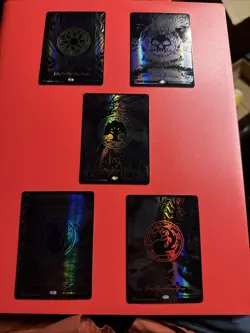 Oil Slick MTG Raised lands Foil 🔥Phyrexian ALL 5 One Of Each 🔥🔥 - Image 1