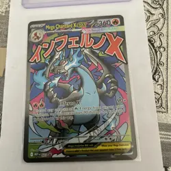 Pokemon Card PHANTASMAL FLAMES MEGA CHARIZARD X EX 023 ENG BLACK STAR PROMO - Image 2