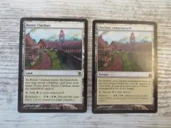 2x Rustic Clachan - Morningtide - NM/EX - 1x English 1x French - OOP MTG Kithkin - Image 1