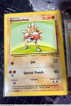 Hitmonchan - 2 WINNER (Best of Game 2 Promo) 002 JUMBO Cards Regular PSA - Image 1