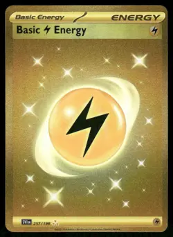Pokemon Cards Basic Lightning Energy 257/198 Holo Scarlet & Violet Hyper Rare NM - Image 1