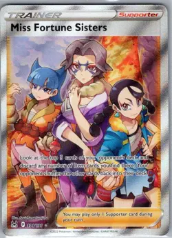 Miss Fortune Sisters (Full Art) 194/196 SWSH11: Lost Origin - Pokemon Card - NM - Image 1