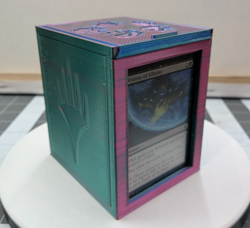MTG Commander Deck Box Printed in Blue Green Pink PLA with Approx 100 cards. - Image 1