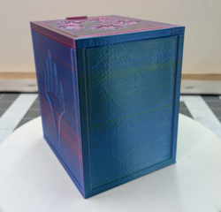 MTG Commander Deck Box Printed in Blue Green Pink PLA with Approx 100 cards. - Image 2