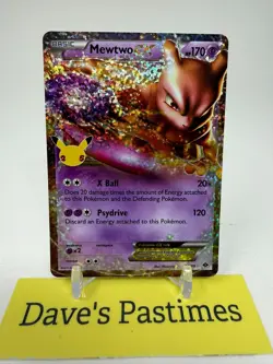 Pokemon Celebrations 25th Anniversary Card Mewtwo EX 54/99 Ultra RARE NM P4 - Image 1