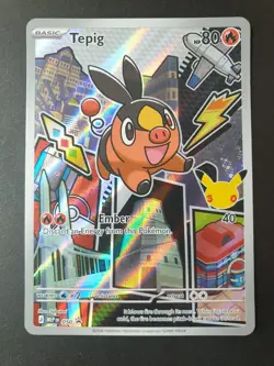 Tepig MEP 050 First Partner 30th Anniversary PROMO Pokemon Card | NEAR MINT - Image 1