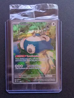 Pokemon TCG Snorlax ETB Promo Scarlet & Violet 151 Black Star Holo Card Sealed - Image 1