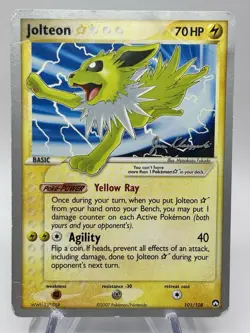 Jolteon Gold Star 101/108 2007 World Championship Deck Pokemon TCG Card - Image 1