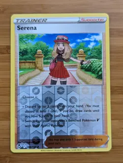 Pokemon Serena Card Silver Tempest Reverse Holo 164/195 Trainer Card NM - Image 1