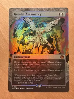 MTG Magic Gathering Greater Auramancy Foil Wilds of Eldraine Enchanting Tales NM - Image 1
