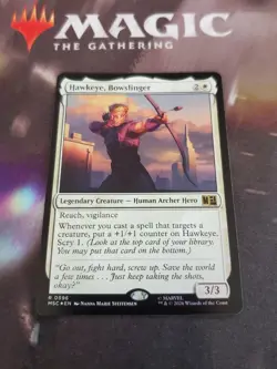 Mtg. Hawkeye, Bowslinger. Foil. Commander: Marvel Super Heroes. Pack Fresh - Image 1