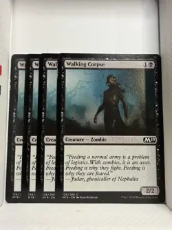 Wizards of the Coast MTG Walking Corpse x4 126/280 M19 Black Creature ENG - Image 1