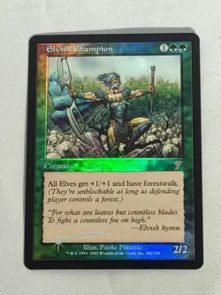 MTG FOIL Elvish Champion 7th Edition Magic the Gathering - Image 1