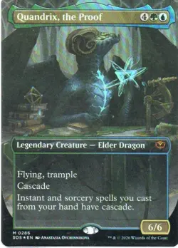 MTG: Secrets of Strixhaven: Foil Borderless Quandrix, the Proof: LP Condition - Image 1