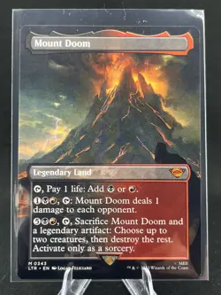 Mount Doom (Borderless) #343 (NM) Universes Beyond: The Lord of the Rings: Ta... - Image 1