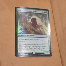 Mtg FOIL CIRCLE OF DREAMS DRUID NM AFR 176/281 -Argo- - Image 1