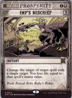 Magic: The Gathering Imp's Mischief 15 Outlaws of Thunder Junction NM - Image 1