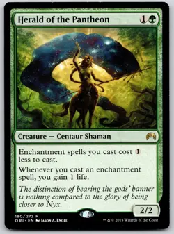 Herald of the Pantheon 180 Rare Magic Origins Magic: The Gathering LP - Image 1