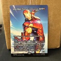 Iron Man, Titan of Innovation (Borderless) M 91 Near mint Foil TCG MTG Marvel - Image 1