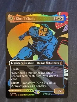 MTG King T'Challa (Borderless) (0399) Marvel Super Heroes MSH Black Panther - Image 2