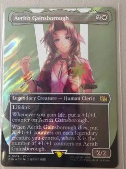 Aerith Gainsborough (Borderless) (Surge Foil) FIN 519 Foil R NM FINAL FANTASY - Image 1