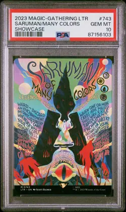 PSA 10 MTG LTR Saruman of Many Colors Showcase Poster 2023 Regular 0743 - Image 1