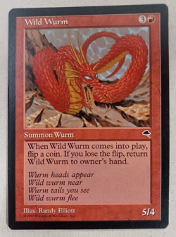 Wild Wurm - LP - Magic the Gathering MTG - Tempest (TMP) M-515 - Image 1