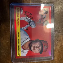 2025 Gabriel Moreno Topps Chrome Platinum Anniversary True Red Refractor /5 #85 - Image 1