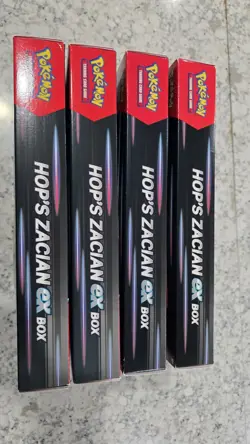 TCG Pokemon Hop's Zacian Ex Box Factory Sealed Lot Of 4 - Image 2