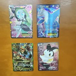 Pokemon TCG EX/Full Art Holo Lot (4) Meloetta-EX Latios-EX Emolga Houndoom - Image 1