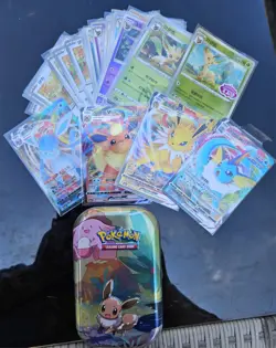 Pokemon Card Joblot Pack Fresh Chinese Eevee Evolution VMAX Lot Alt Art + UK Tin - Image 1