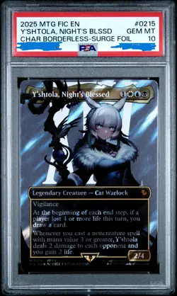 2025 MTG FINAL FANTASY #0215 Y'SHTOLA, NIGHT'S BLESSED PSA 10 - Image 1