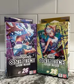 One Piece English TCG ST26 ST28 Purple Monkey D. Luffy Yamato Sealed - LOT of 2 - Image 1